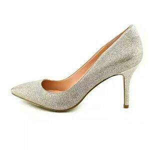 Enzo Angiolini Call Me gold leather grainy pumps heels sz 9M